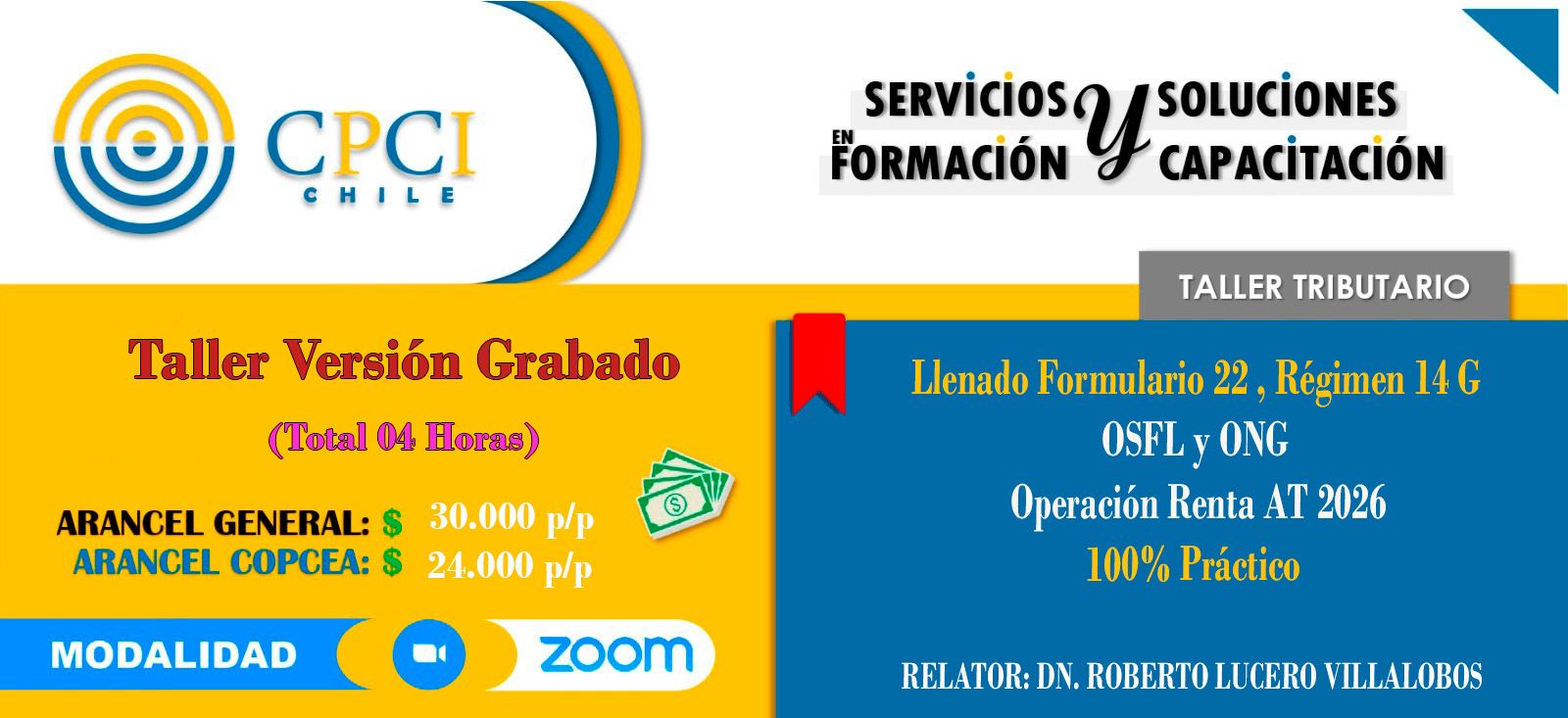 OR. AT 2026 – LLENADO F-22  –  RÉGIMEN 14 G  –  OSFL y ONG  –  100% PRÁCTICO